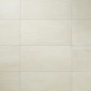 Colours Soft travertin Beige Matt Patterned Stone effect Porcelain Indoor Wall & floor Tile, Pack of 7, (L)600mm (W)300mm