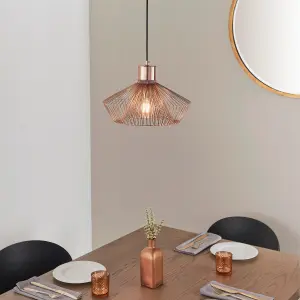 Anson Lighting Cascade Pendant light finished in Copper plate