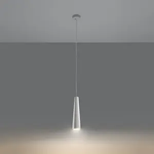 Electra Ceramic White 1 Light Classic Pendant Ceiling Light