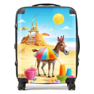 Donkey On A Beach Holiday Suitcase - Large