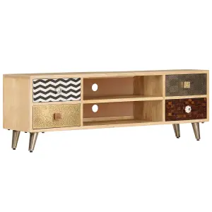 Berkfield TV Cabinet 120x30x40 cm Solid Mango Wood