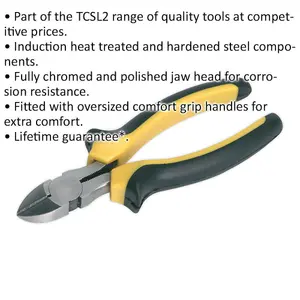 150mm Side-Cutting Pliers with Comfort Grip - Durable and Corrosion-Resistant Tool