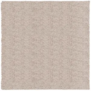 Shaggy Rug PAMPLONA High Pile Modern Beige 240x240 cm