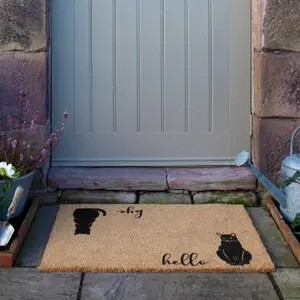 Hello Bye Cats Doormat (90 x 60cm)