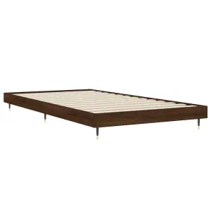 Berkfield Bed Frame Brown Oak 100x200 cm Engineered Wood