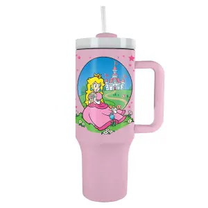 Super Mario Peach 1.1L Travel Mug Pink/Blue/Yellow (One Size)