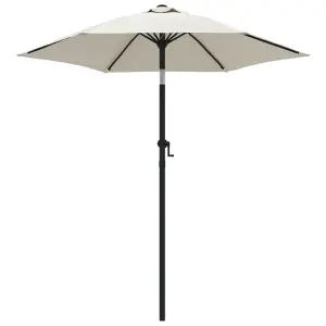 Berkfield Parasol Sand White 200x211 cm Aluminium