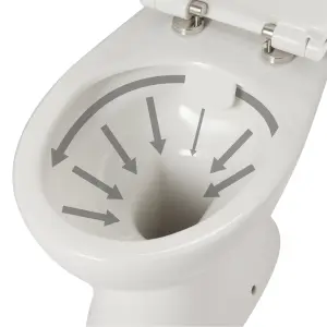 GoodHome Winam White Close-coupled Toilet set with Soft close seat & Close coupled cistern