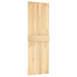 Berkfield Sliding Door with Hardware Set 70x210 cm Solid Wood Pine