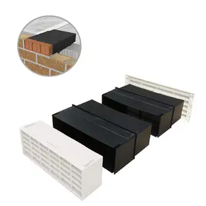 9" x 3" Extendable Combination Cavity Wall Sleeve Vent with White Air Brick