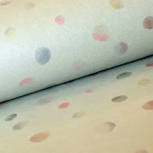 Galerie Great Kids Sage Smooth Glitter Watercolor Dots Wallpaper Roll