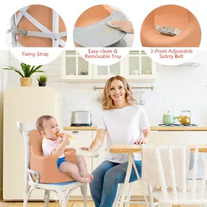 Costway 6 in 1 Baby Booster Seat Convertible Toddler Table Chair Set Walker