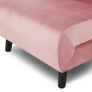 Aurora - Small Double Sofa Bed in Pink Velvet - 2 Seater