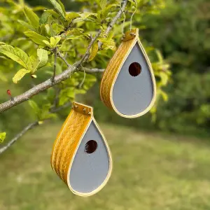 Hanging Teardrop Garden Wild Bird Nest Boxes (Set of 2)