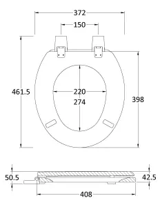 Traditional Wooden Bottom Fix with Plastic Hinges - White