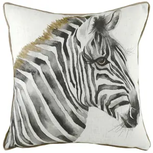 Evans Lichfield Safari Zebra Zebra Feather Rich Cushion