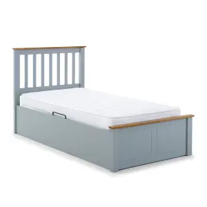 Rest Relax Francesca Grey Shaker Style Wooden Ottoman Bed - Single (3ft)