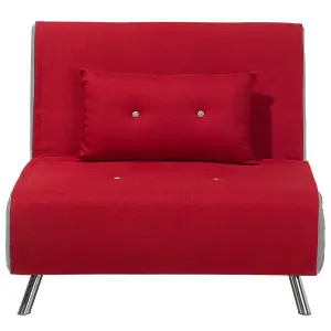 Beliani Retro Sofa Bed FARRIS Red