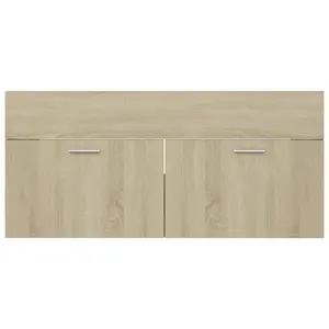 Berkfield Sink Cabinet with Built-in Basin Sonoma Oak Engineered Wood