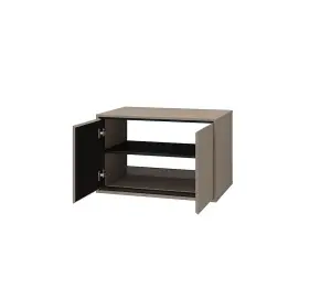 Irvine 58 Floating Vanity Unit W780mm H510mm D480mm - Congo & Black with One Hinged Door and Contemporary Design