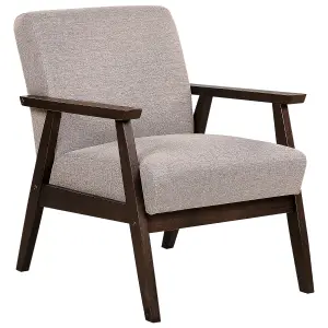 Beliani Retro Armchair ASNES Fabric Taupe