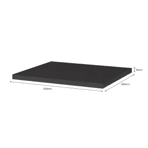 GoodHome Mixxit Modular Anthracite grey Rectangular Shelf (L)33cm x (D)32.6cm