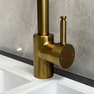 Liquida BHT311BR 3 In 1 Brushed Brass Kitchen Instant Boiling Hot Water Tap