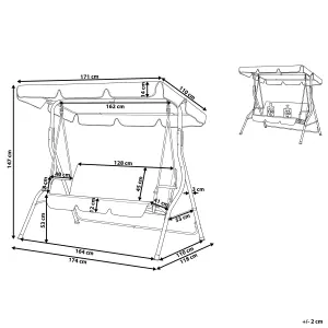 Patio Swing CHAPLIN Metal Green