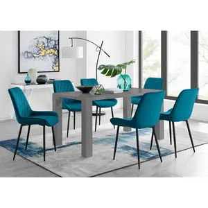 Scottsmoor Dining Set with 6 Chairs Blue/Black