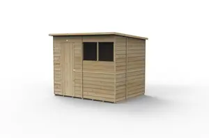 4LIFE Pent Shed 8x6 - Single Door - 2 Windows