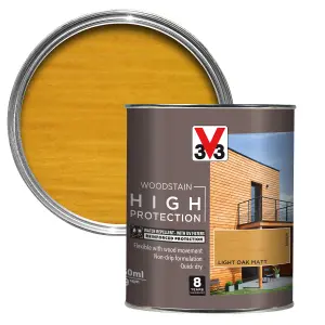 V33 High protection Light oak Matt Wood stain, 750ml