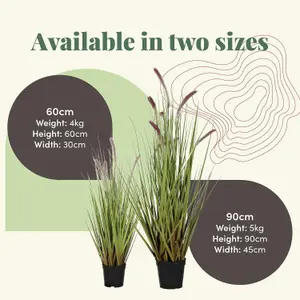 Blooming Artificial - 60cm / 2ft Faux Foxtail Grass - Indoor Use