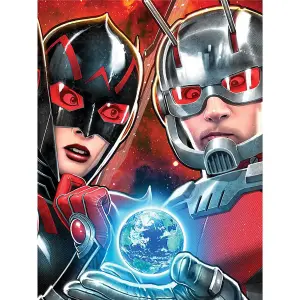 Ant-Man And The Wasp Small World Framed Canvas Print Red/Silver/Black (40cm x 30cm)