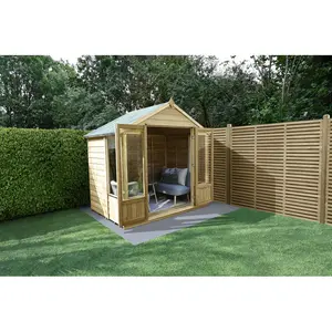 4Life 7x5 Pressure Treated Double Door Apex Summerhouse No