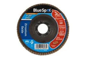 Blue Spot Tools - 115mm (4.5") 60 Grit Zirconium Oxide Flap Disc