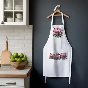 Purely Home  Garden Flowers Peonies Apron - Floral Gifts for Her - Cooking & Baking