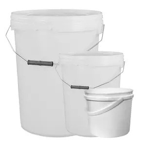 1 x Strong Heavy Duty 25L White Multi-Purpose Plastic Storage Buckets With Lid & Handle