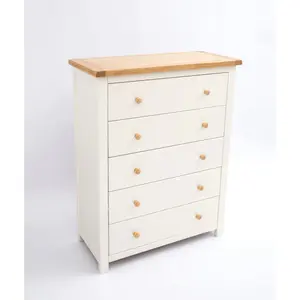 Maggiori 5 Drawer Chest of Drawers Wood Knob