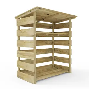 Everest Wooden Log Store (Single - 110cm Wide, 123cm Tall)