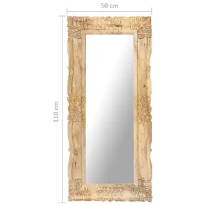 Berkfield Mirror 110x50 cm Solid Mango Wood