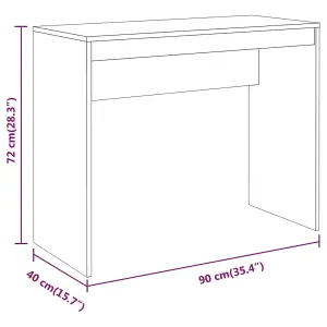 Berkfield Desk Grey Sonoma 90x40x72 cm Engineered Wood