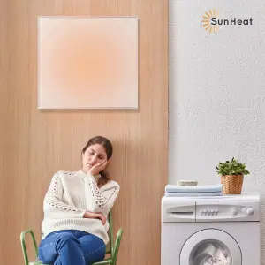 SUNHEAT Mirrorstone 0.35KW -  Wall mounted Far Infrared Panel Heater - Energy Efficient