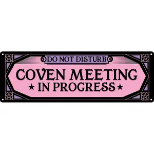 Grindstore Coven Meeting In Progress Slim Plaque Black/Pink (One Size)