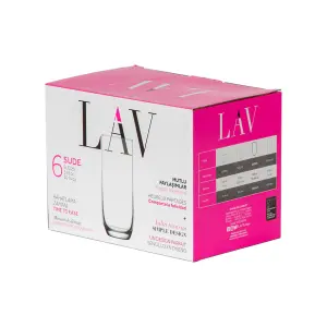 LAV - Sude Highball Glasses - 315ml - Pack of 6