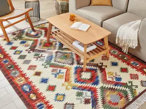 Wool Kilim Area Rug 160 x 230 cm Multicolour AREVIK