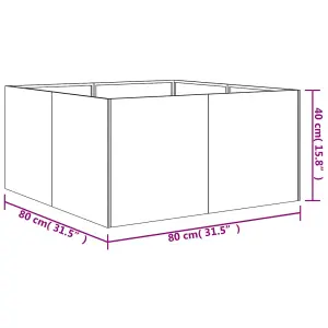 Berkfield Planter 80x80x40 cm Corten Steel