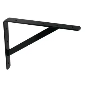 AFIT Heavy Duty Industrial Shelf Bracket - 500 x 330 x 30 x 4mm Black - Pack 2