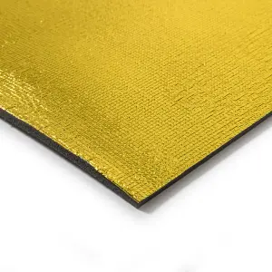 7mm Professional Gold Wood & Laminate Underlay 7.5m2 (1m x 7.5m Roll) High Density Foam Thick Gold Foil Floor Leveling Insulation