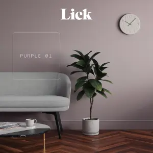 Lick Purple 01 Matt Emulsion paint, 2.5L