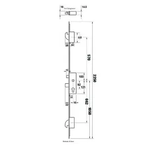 ERA 3 Point Door Lock 2 Hook 35mm Backset - Stainless Steel